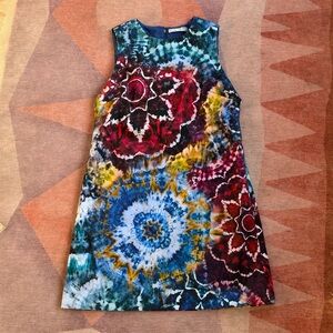 ALICE & OLIVIA Blue Tie Dye Coley Mini Dress Size 10